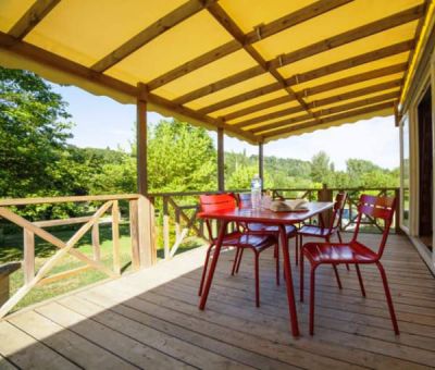 Vakantiehuis Pays de Belves: Mobilhome type les Milandes 6-personen