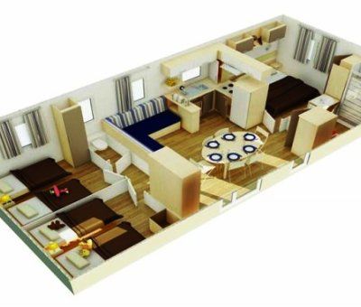 Mobilhomes huren in Deauville, Normandie Calvados, Frankrijk | mobilhome voor 4 en 6 personen